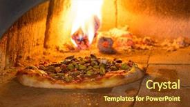  Presentation with traditional wood - Presentation with a traditional wood-fire background and a tawny brown colored foreground