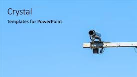  Presentation with control - Beautiful PPT theme featuring a traffic control cam backdrop and a light gray colored foreground