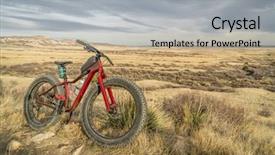  Presentation with mountain bike - Slide set enhanced with a trail in soapstone background and a  colored foreground