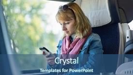  Presentation with bus train - Beautiful PPT layouts featuring a train or bus backdrop and a ocean colored foreground