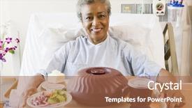  Presentation with hospital bed - Theme featuring a tray of food background and a coral colored foreground