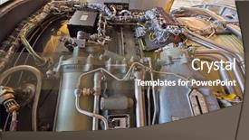  Presentation with turbine - Slides having a turbine jet engine background and a tawny brown colored foreground