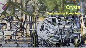  Presentation with jet - PPT layouts with a turbine jet engine background and a tawny brown colored foreground