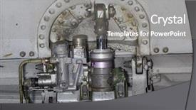  Presentation with engine - Cool new presentation theme with a turbine jet engine backdrop and a gray colored foreground