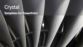  Presentation with jet airplane - Presentation design with a turbofan jet engine background and a dark gray colored foreground