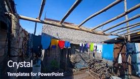  Presentation with sabah - Presentation theme featuring a typical sea bajau background and a navy blue colored foreground