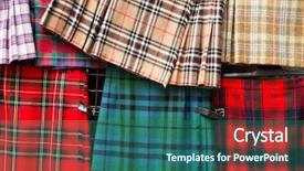  Presentation with tartan - Audience pleasing PPT theme consisting of a variety of tartan backdrop and a ocean colored foreground