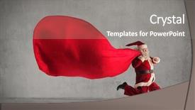  Presentation with running race - Presentation theme with a very big sack background and a gray colored foreground