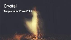  Presentation with foggy forest - Cool new slide deck with a very foggy forest backdrop and a dark gray colored foreground