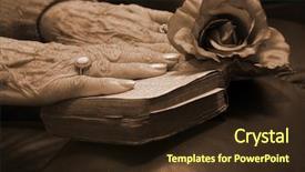  Presentation with old bible - Slides with a very old bible background and a wine colored foreground