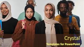  Presentation with educational technology - Slides enhanced with a-vibrant-display-of-educational and a tawny brown colored foreground