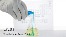  Presentation with chemical reaction - Slide set with a violent chemical reaction background and a white colored foreground