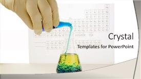  Presentation with chemical reaction - Theme having a violent chemical reaction background and a white colored foreground