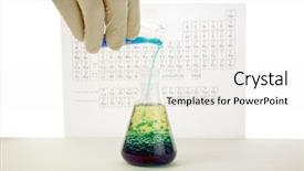  Presentation with violent - PPT theme consisting of a violent chemical reaction background and a sky blue colored foreground