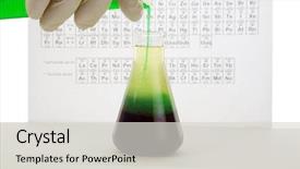  Presentation with chemist - Cool new PPT layouts with a violent chemical reaction backdrop and a light gray colored foreground