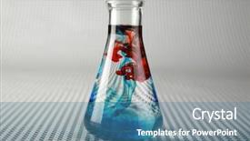  Presentation with chemical reaction - Slide set featuring a violent chemical reaction background and a teal colored foreground
