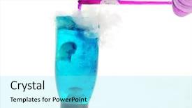  Presentation with chemical reaction - Colorful slide set enhanced with a violent chemical reaction backdrop and a arctic colored foreground