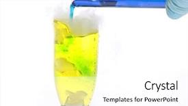  Presentation with violent - Slide deck having a violent chemical reaction background and a white colored foreground