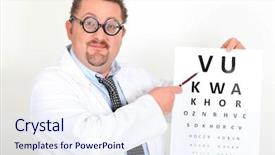  Presentation with visual acuity - Slide deck featuring a visual acuity chart background and a  colored foreground