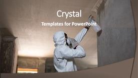  Presentation with chemical pest control - PPT layouts with a wall at home background and a gray colored foreground