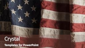  Presentation with usa flag - Slides having a weathered american flag background and a tawny brown colored foreground