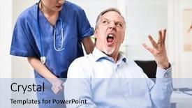  Presentation with wheelchair - Slide deck featuring a wheelchair getting angry background and a light blue colored foreground