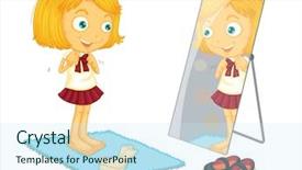  Presentation with vector - Slide deck having a white background - eps background and a sky blue colored foreground