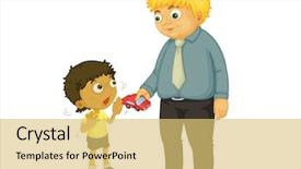  Presentation with vector - PPT theme enhanced with a white background - eps background and a yellow colored foreground