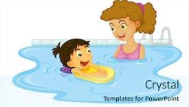  Presentation with vector - Slide set having a white background - eps background and a sky blue colored foreground