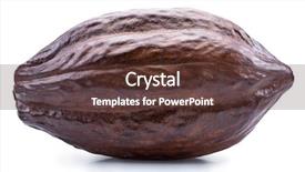  Presentation with cocoa pod - Slide deck with a white background clipping background and a tawny brown colored foreground