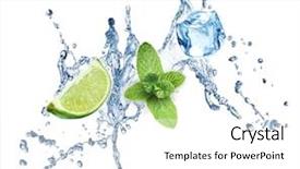  Presentation with water splash - Colorful presentation design enhanced with a white background mojito backdrop and a white colored foreground