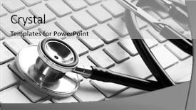  Presentation with medical laptop - Colorful PPT layouts enhanced with a white laptop computer backdrop and a light gray colored foreground