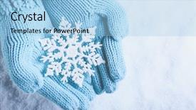  Presentation with white snow - Cool new theme with a white snow background backdrop and a light blue colored foreground