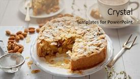  Presentation with almond - Amazing PPT theme having a whole round delicious backdrop and a coral colored foreground