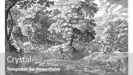  Presentation with hunting - PPT theme featuring a-wooded-swamp-a-number background and a gray colored foreground