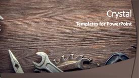  Presentation with processing - Theme featuring a wooden background process background and a coral colored foreground