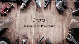  Presentation with processing - Presentation design consisting of a wooden background process background and a mint green colored foreground