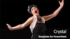  Presentation with singer - Theme consisting of a young beautiful opera background and a black colored foreground