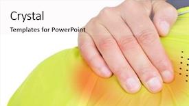  Presentation with close up of young girls - Theme enhanced with a young caucasian sportsman background and a  colored foreground