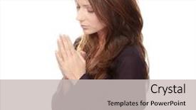  Presentation with close up of young girls - Colorful theme enhanced with a young caucasian woman backdrop and a light gray colored foreground