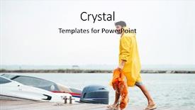  Presentation with sail - PPT layouts enhanced with a young handsome sail background and a cool aqua colored foreground