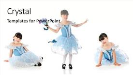  Presentation with five sided blue to white - Audience pleasing presentation consisting of a young tap dance backdrop and a cream colored foreground