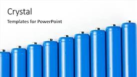  Presentation with batteries - Beautiful theme featuring aaa - row of blue batteries backdrop and a  colored foreground