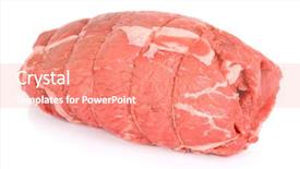  Presentation with roast beef - Slides having aaa - small roast beef background and a coral colored foreground