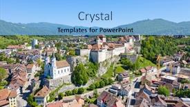  Presentation with switzerland - Slide deck having aarburg-castle-near-zurich-switzerland background and a light blue colored foreground