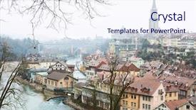  Presentation with switzerland - PPT layouts with aareness - aare river wraps background and a sky blue colored foreground