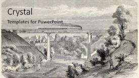  Presentation with cable stayed bridge over river - Amazing PPT theme having aareness - railway viaduct over aar river backdrop and a  colored foreground