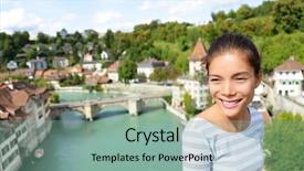  Presentation with tourism river philippines - Theme with aareness - tourist relaxing in bern background and a seafoam green colored foreground