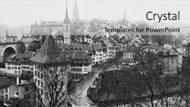  Presentation with rain city - Colorful presentation enhanced with aareness - view on old city backdrop and a light gray colored foreground