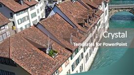  Presentation with old - Audience pleasing PPT theme consisting of aareness - view on old town backdrop and a violet colored foreground